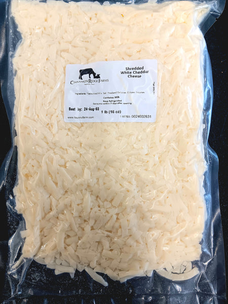 CIN Cinnamon Ridge Farms, Shredded Cheddar Cheese, 1lb