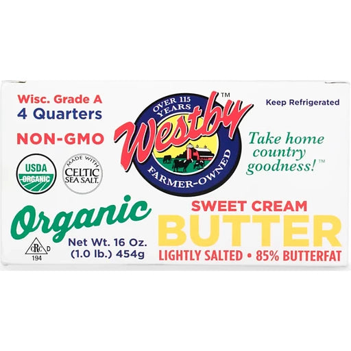 IFH Organic Butter, salted, 1lb Westby Coop Creamery