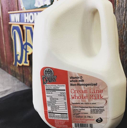 WWHD Cream-line Milk, half-gallon
