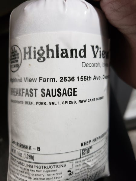 HVF Breakfast Sausage, 1lb