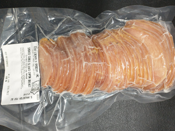 HCC Sliced Capon Breast, Smoked and Cured, 1lb