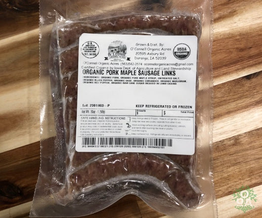 OOA Organic Maple Breakfast Links, 1 lb.